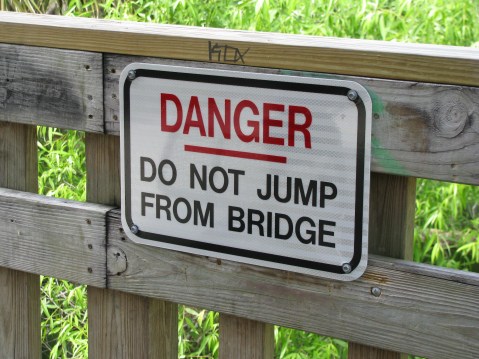 Warning sign...really?